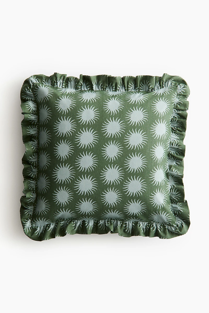 Ruffle-trimmed Cushion Cover