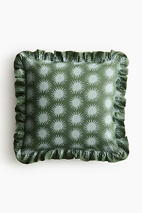 Ruffle-trimmed Cushion Cover