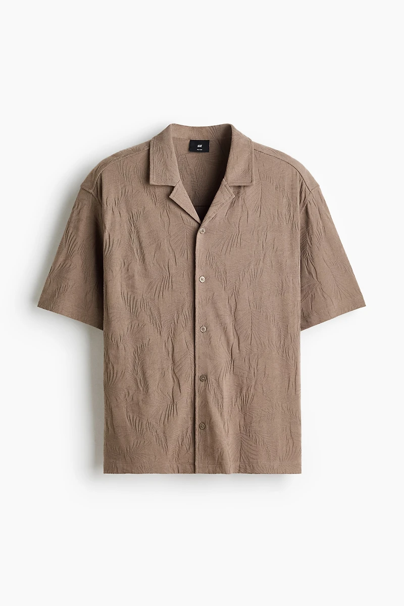 Relaxed-Fit Jacquard-Jersey Resort Shirt