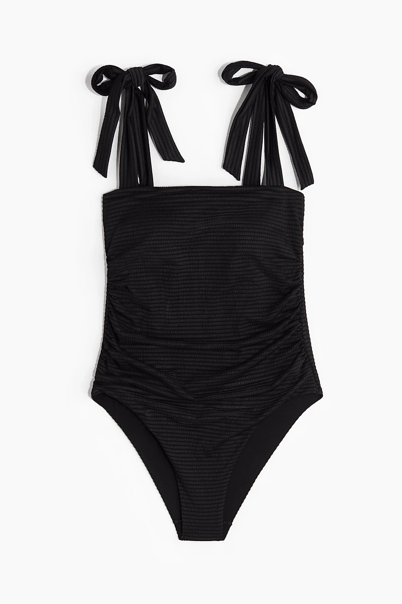 Padded-Cup Tie-Strap Swimsuit