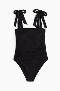 Padded-Cup Tie-Strap Swimsuit