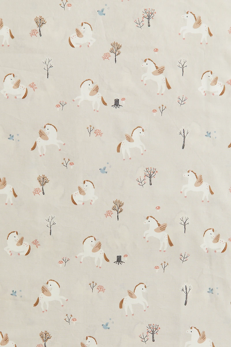 Drap-housse en coton à motif