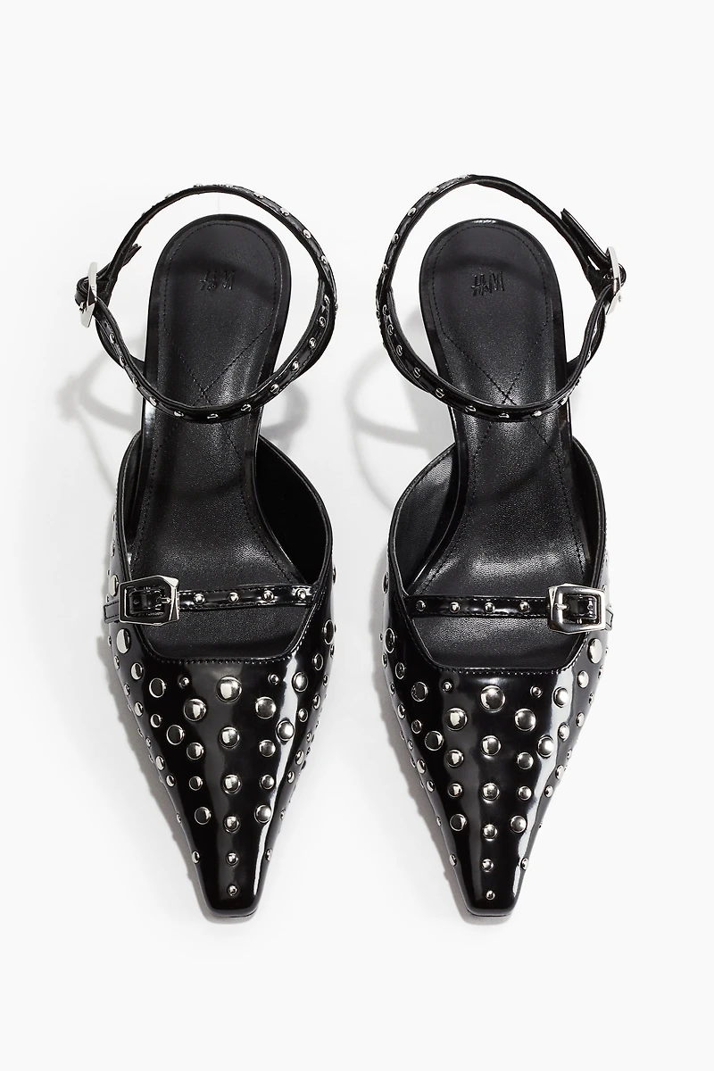 Studded Heeled Sandals
