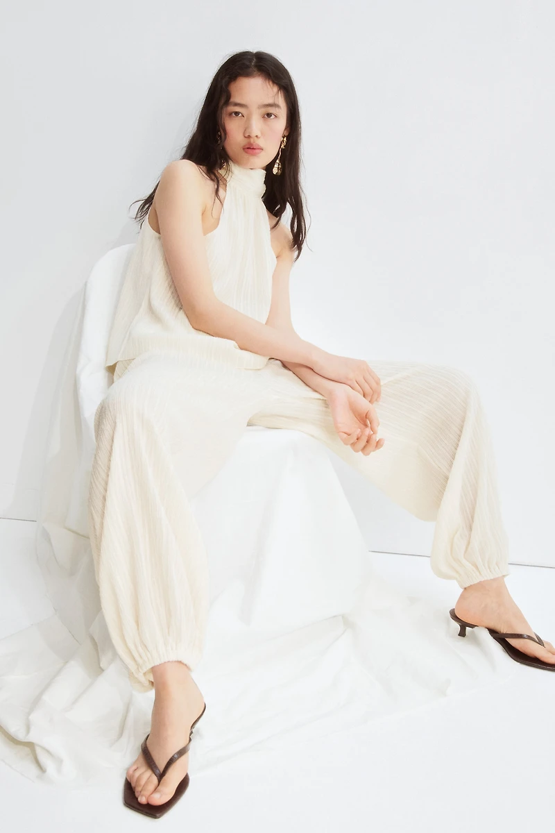 Textured Halterneck Top