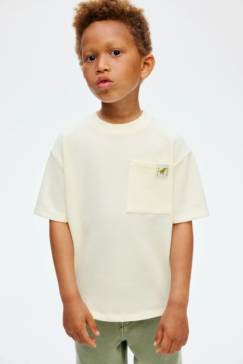 Jacquard-Jersey Cotton T-Shirt