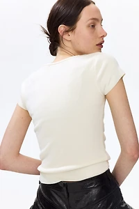 T-shirt en fin tricot