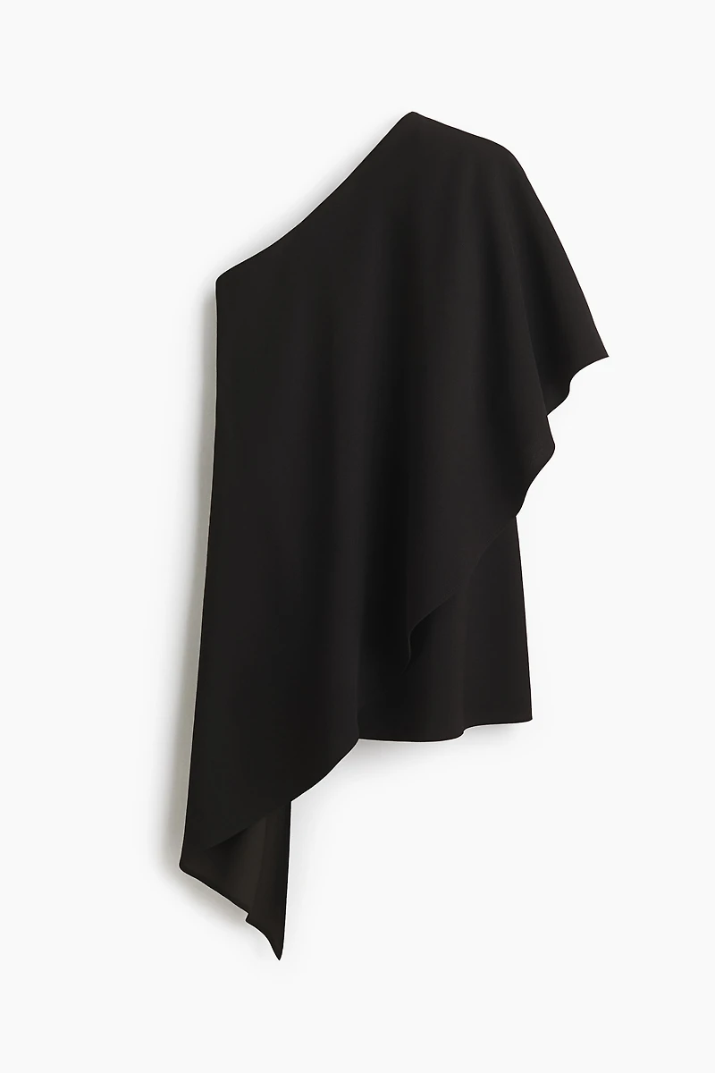 One-Shoulder Cape Top