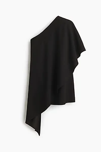 One-Shoulder Cape Top