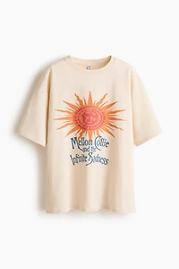 Oversized T-Shirt with Printed Motif