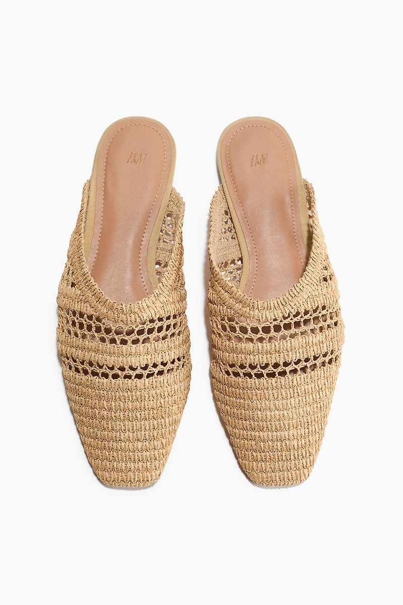 Mules en paille