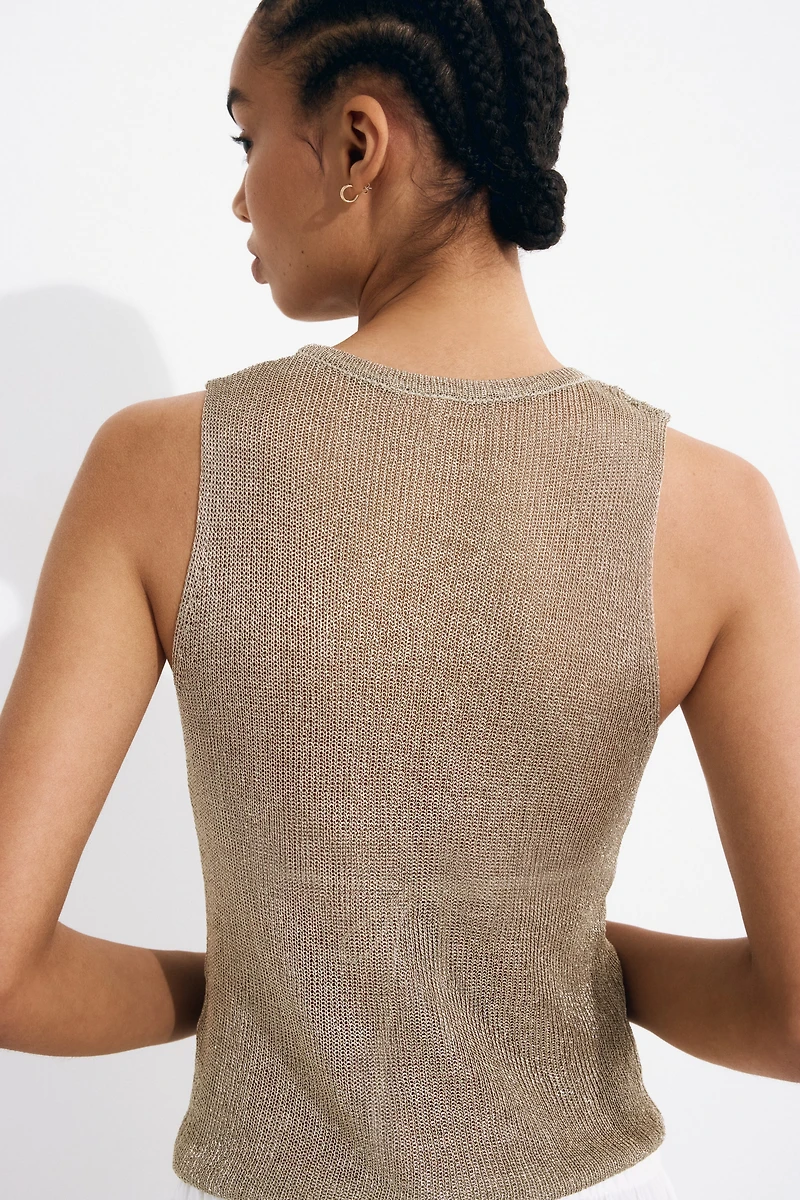 Metallic Knit Top
