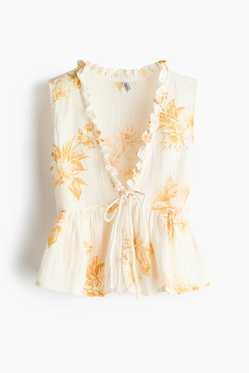 Muslin Peplum Top