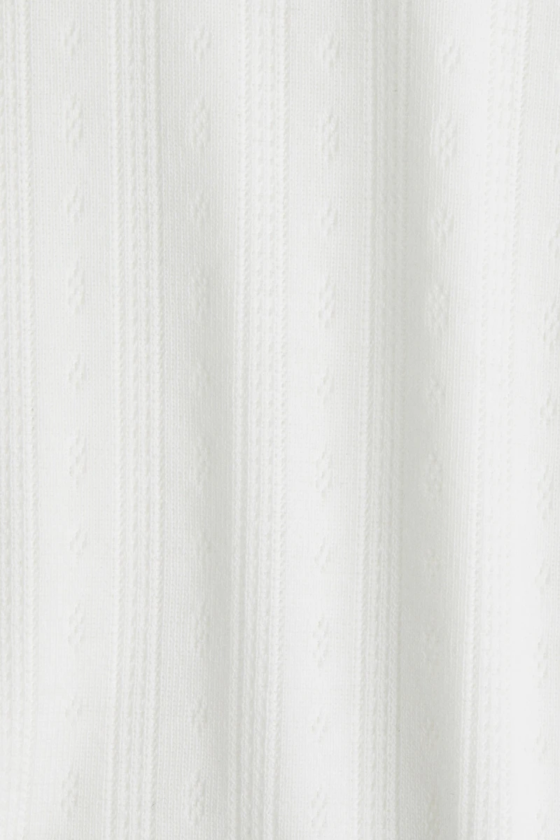Pointelle Jersey Top