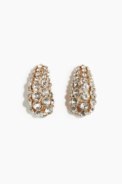 Boucles d'oreilles bombées ornées de strass