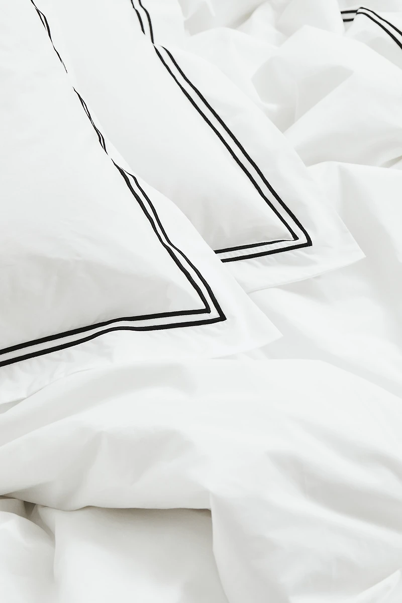 Cotton Percale King/Queen Duvet Cover Set