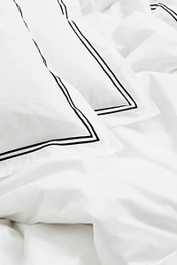 Cotton Percale King/Queen Duvet Cover Set