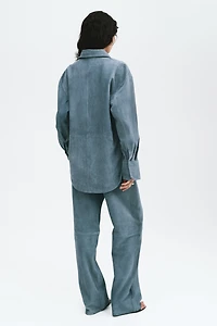 Chemise en cuir velours