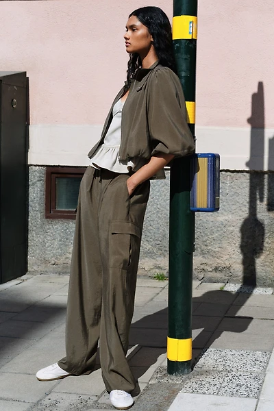 Pantalon cargo jambes tonneau