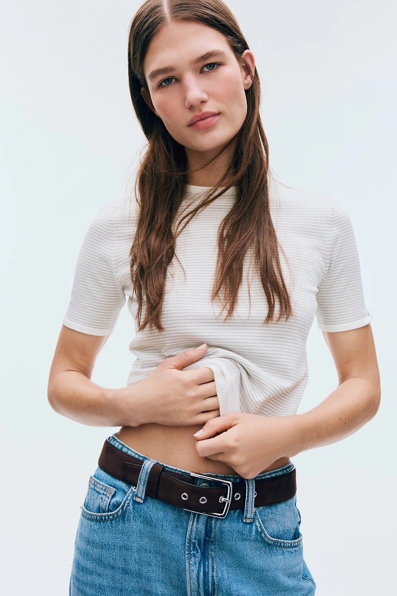 T-shirt en fin tricot