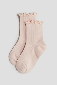 Lot de 4 paires chaussettes avec détail surjeté