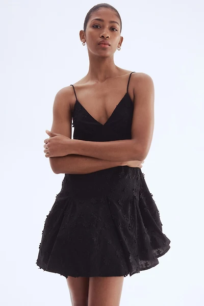 Appliquéd Cotton Dress