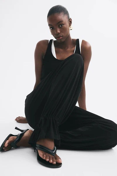 Pantalon ballon avec détails à nouer