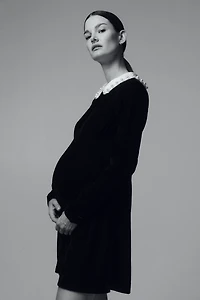 Robe MAMA en velours avec col