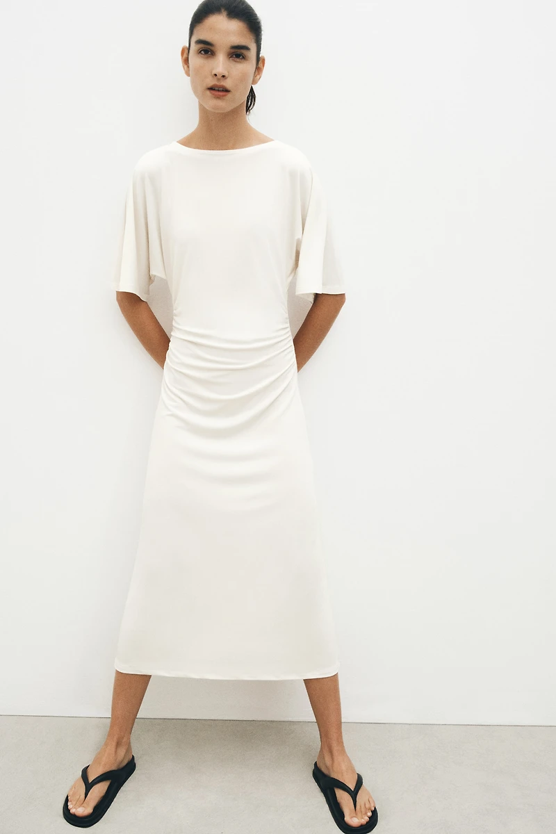 Draped T-Shirt Dress