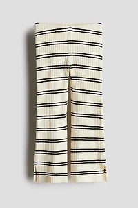 Pantalon évasé en tricot côtelé