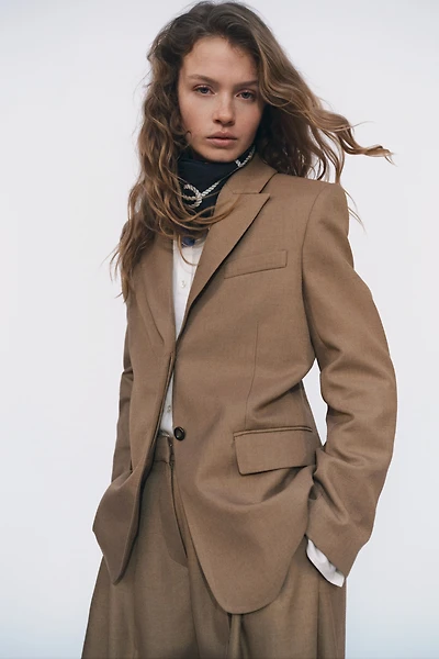 Blazer long en sergé