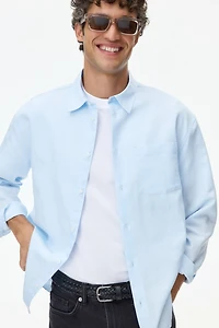 Relaxed-Fit Linen-Blend Shirt