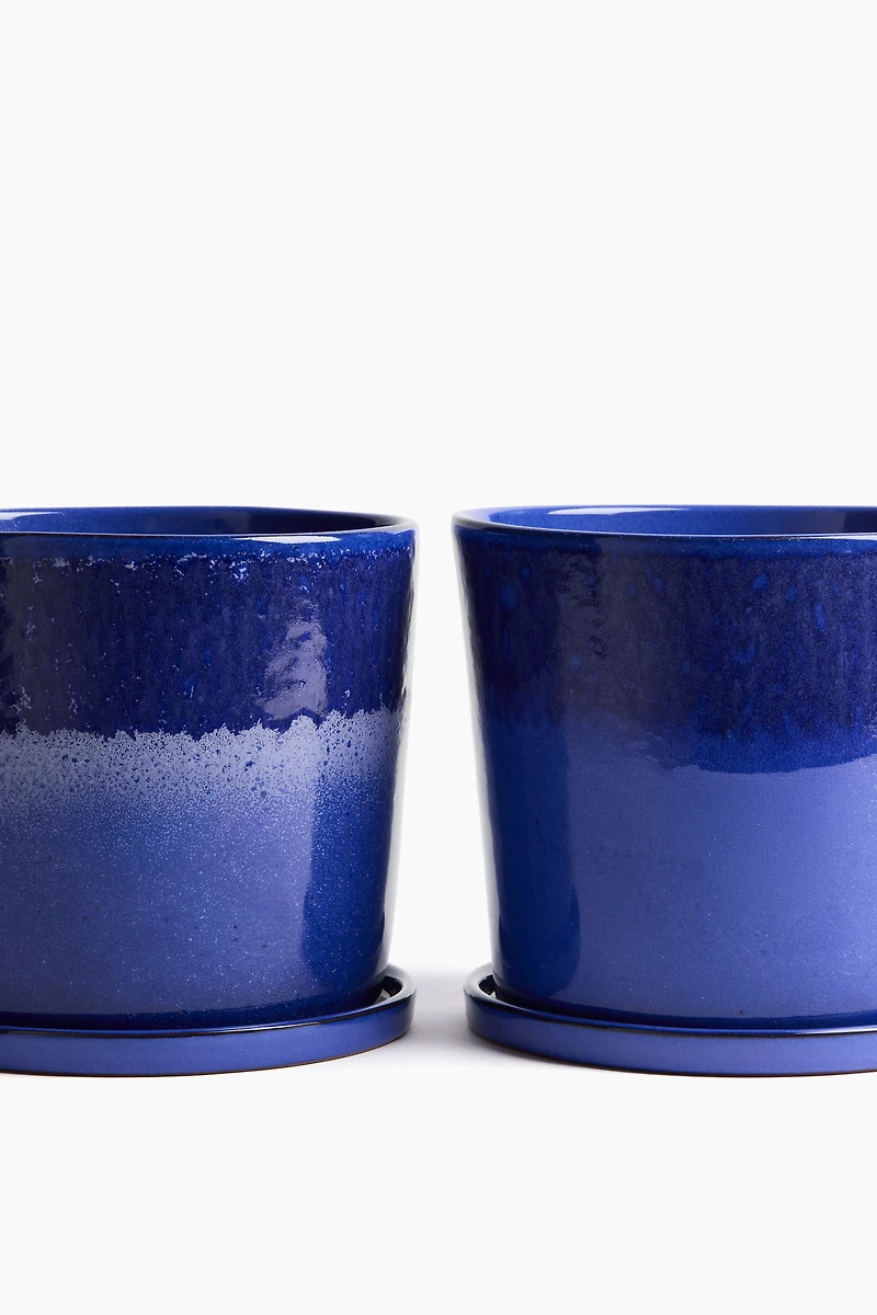 Large Plant Pot and Saucer