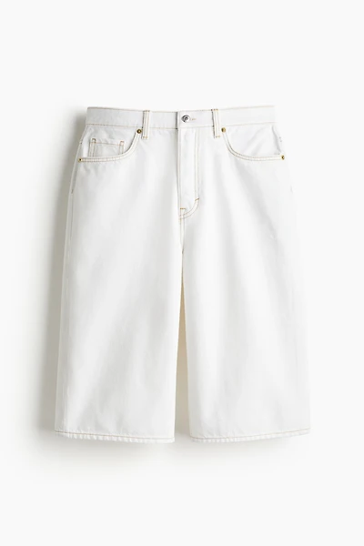 Short en denim haut du genou