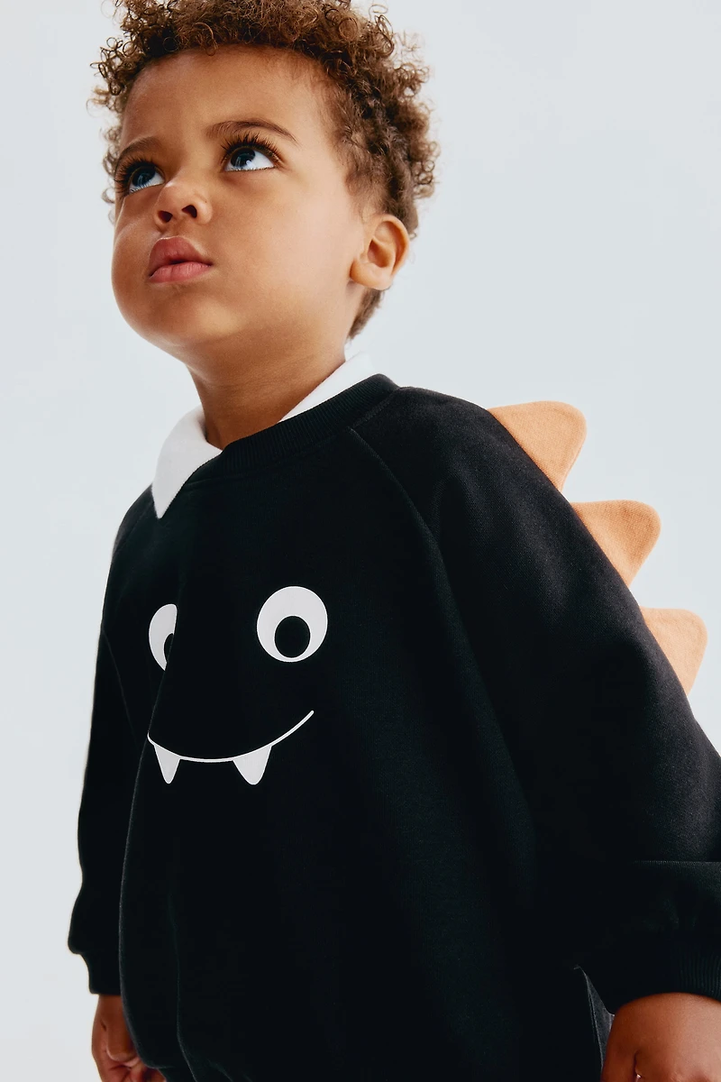 2-Piece Appliquéd Sweatshirt and Joggers Set