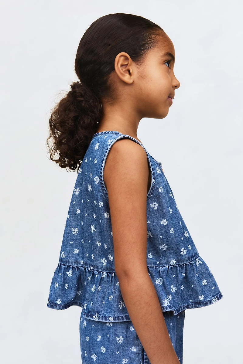 Ensemble 2 pièces en denim imprimé