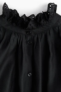 Blouse with Eyelet Embroidery