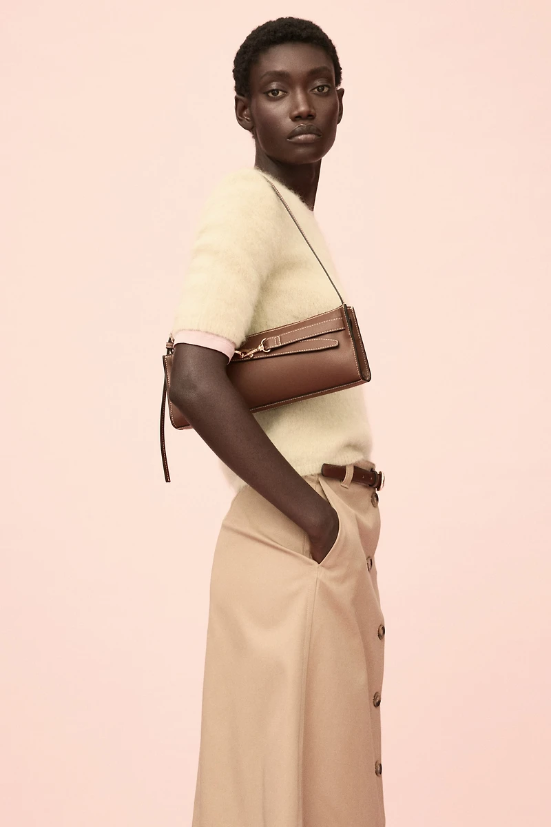 Knitted mohair-blend T-shirt