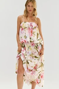 Bubble-Hem Strappy Dress