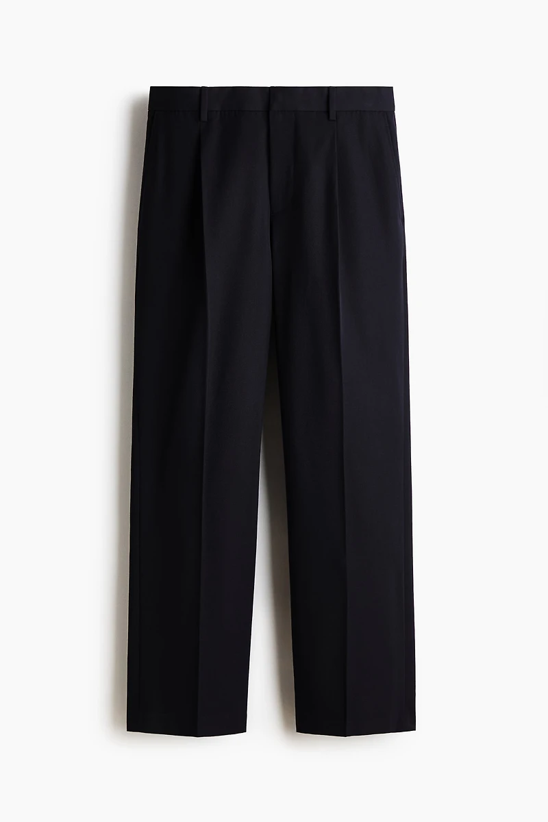 Relaxed-Fit Wool-Blend Tailored Pants