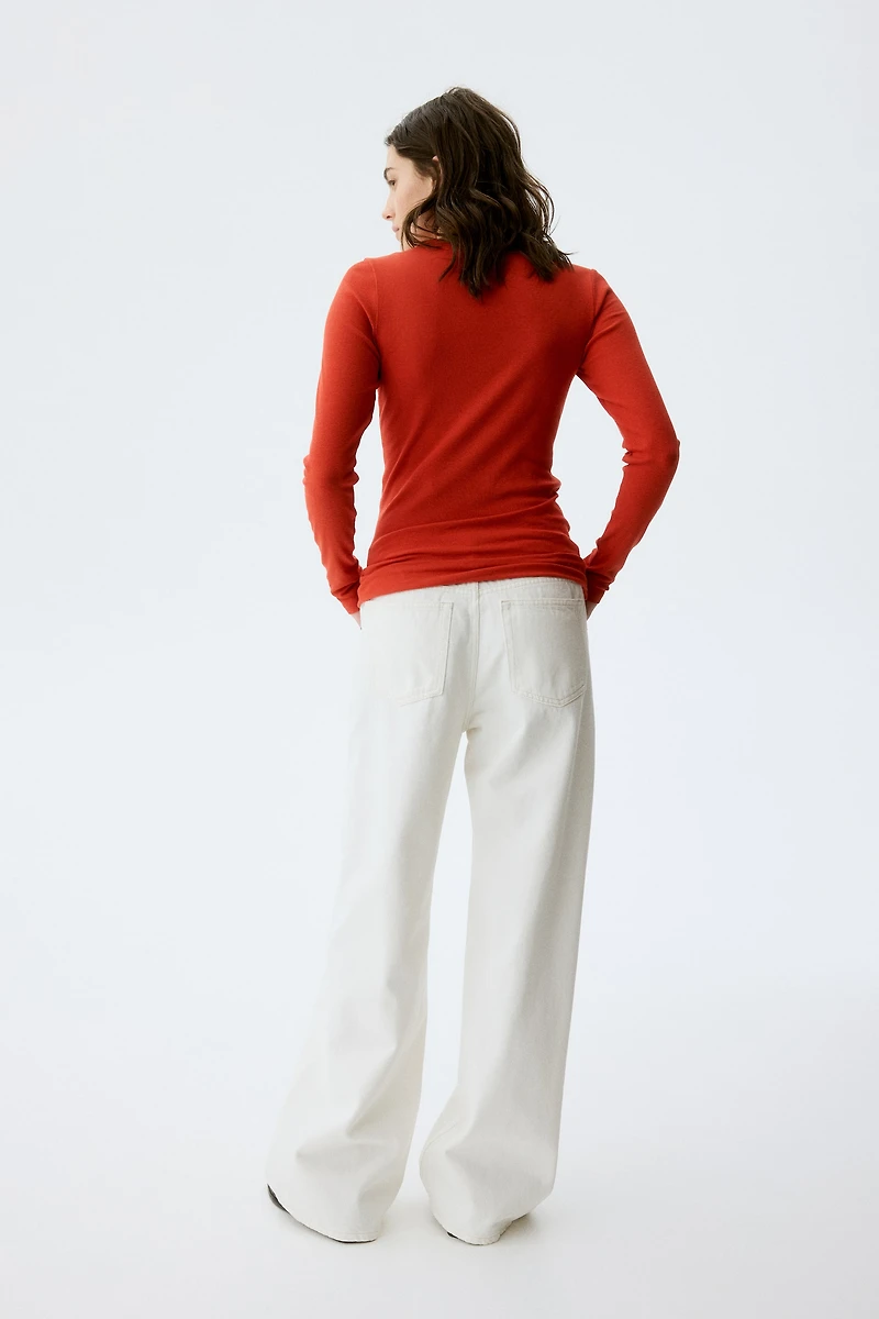 MAMA Ribbed Jersey Top