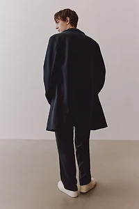 Manteau près du corps en laine mélangée