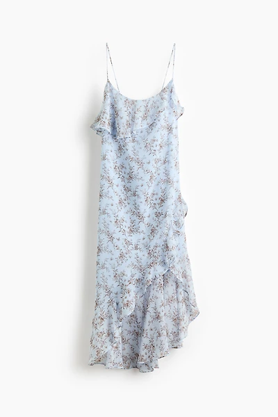 Robe volantée à bretelles fines