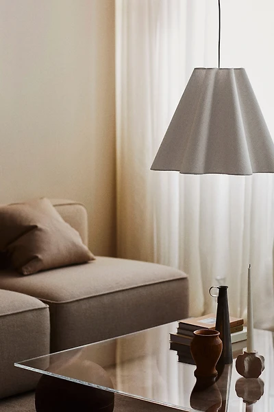 Linen-Blend Pendant Lamp