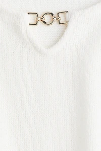 Knit Dress with Flared Skirt