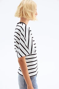 Defined-Waist Cotton T-Shirt
