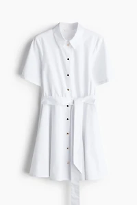 Tie-Belt Shirt Dress