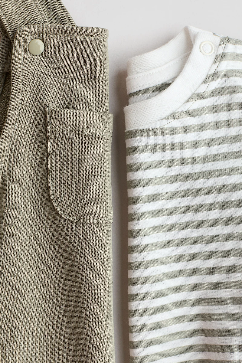 2-Piece T-Shirt and Overalls Set