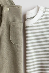 2-Piece T-Shirt and Overalls Set