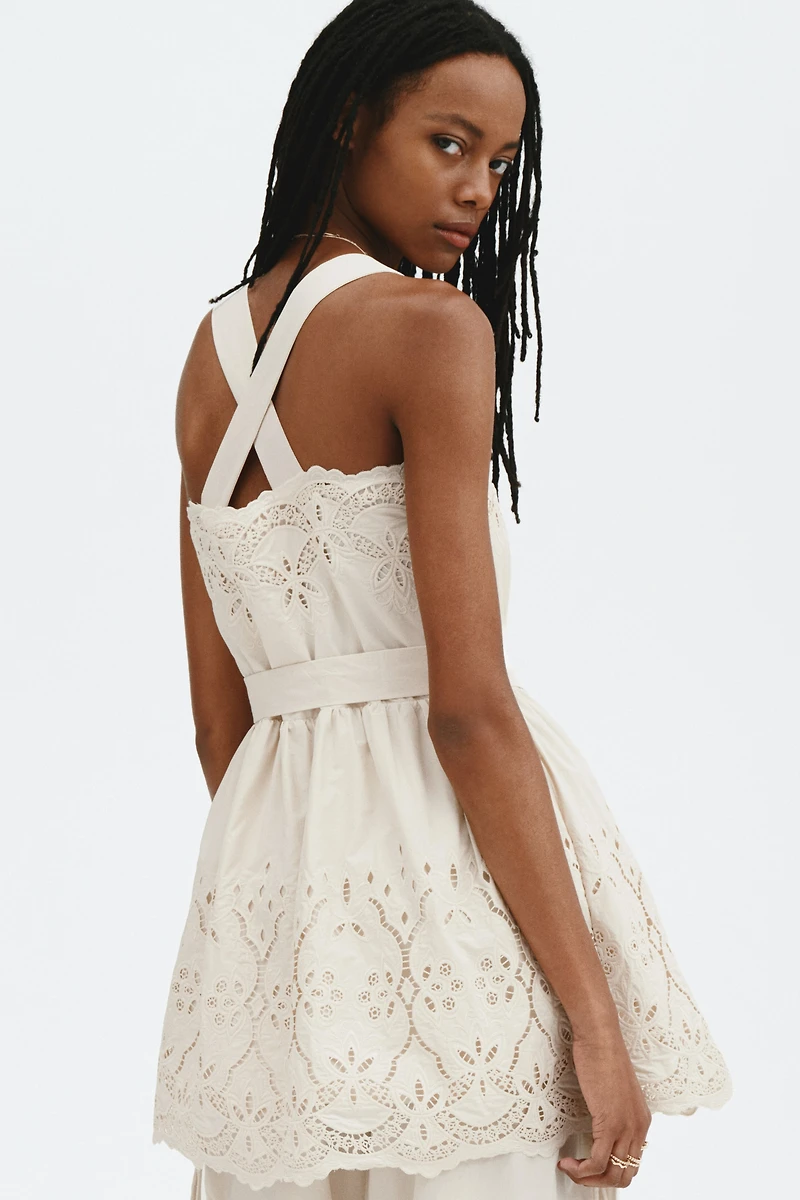 Dress with Eyelet Embroidery