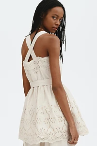 Dress with Eyelet Embroidery